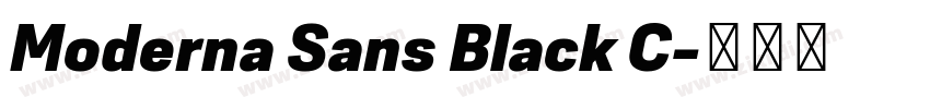 Moderna Sans Black C字体转换